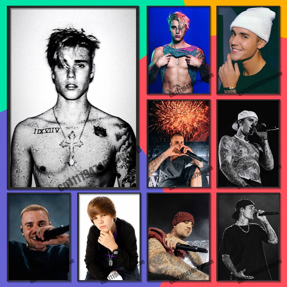 Custom Map Poster - J-Justin Singer B-Bieber Poster Duvar Resimleri