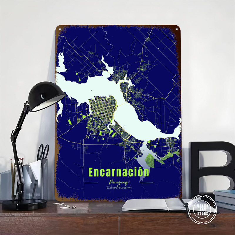 Encarnación Dekorasyon Ev Deko - Custom Map Poster incelemesi ve fiyatı