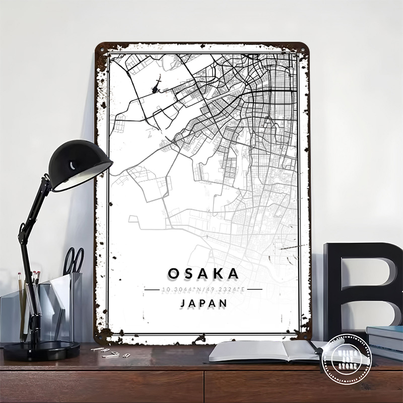 Osaka Haritası 3D Doku Baskılı - Custom Map Poster incelemesi ve fiyatı