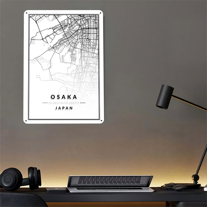 Osaka Haritası 3D Doku Baskılı - Custom Map Poster incelemesi ve fiyatı