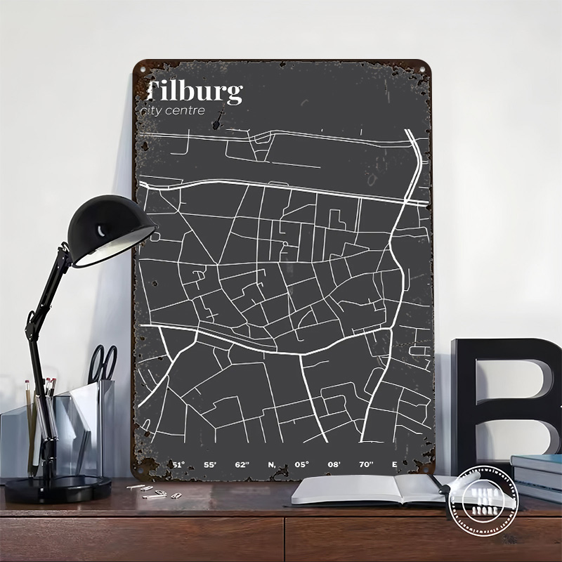 Tilburg Şehir Merkezi Haritası - Custom Map Poster incelemesi ve fiyatı