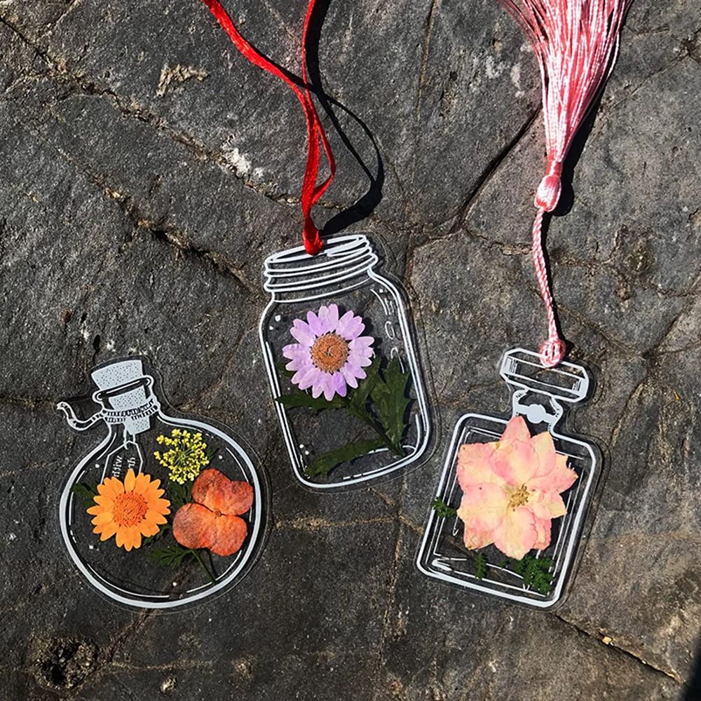 30 adet el yapımı DIY şeffaf k - Dried Flower Bookmark incelemesi ve fiyatı