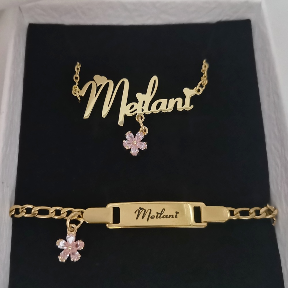 LeeChee çiçek zirkon küçük kol - Name Necklace Custom incelemesi ve fiyatı