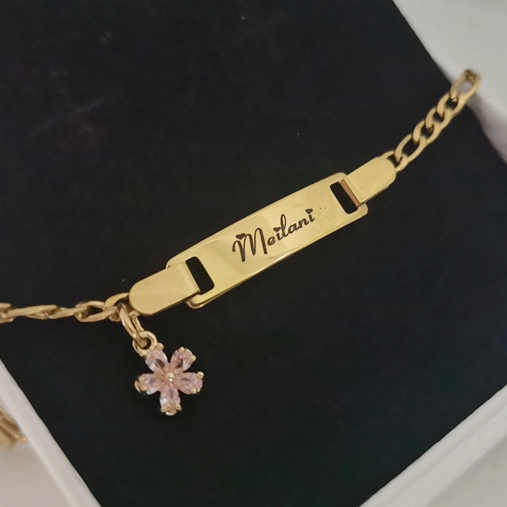 LeeChee çiçek zirkon küçük kol - Name Necklace Custom incelemesi ve fiyatı