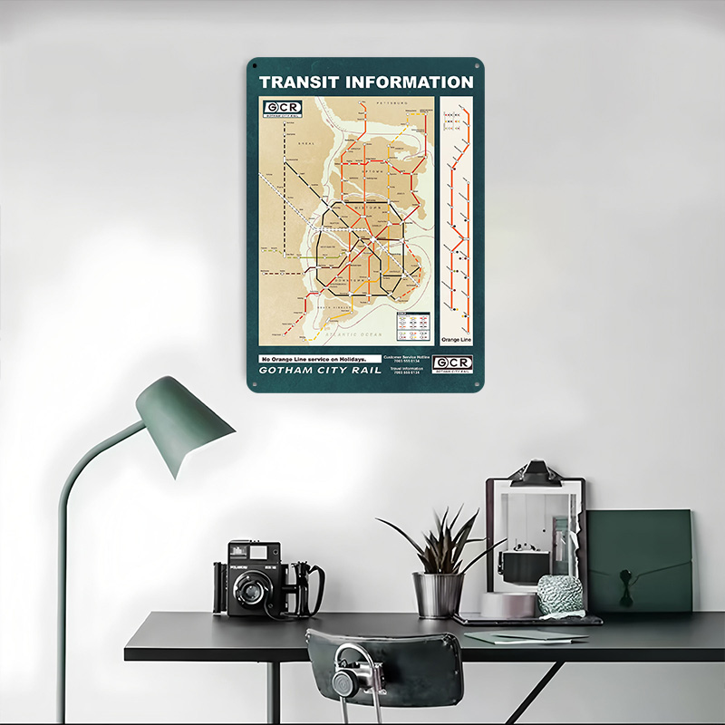 Gotham Şehir Haritası Baskılı  - Custom Map Poster incelemesi ve fiyatı