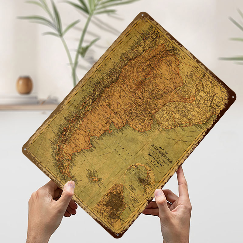 Arjantin'in Vintage Haritası T - Custom Map Poster incelemesi ve fiyatı