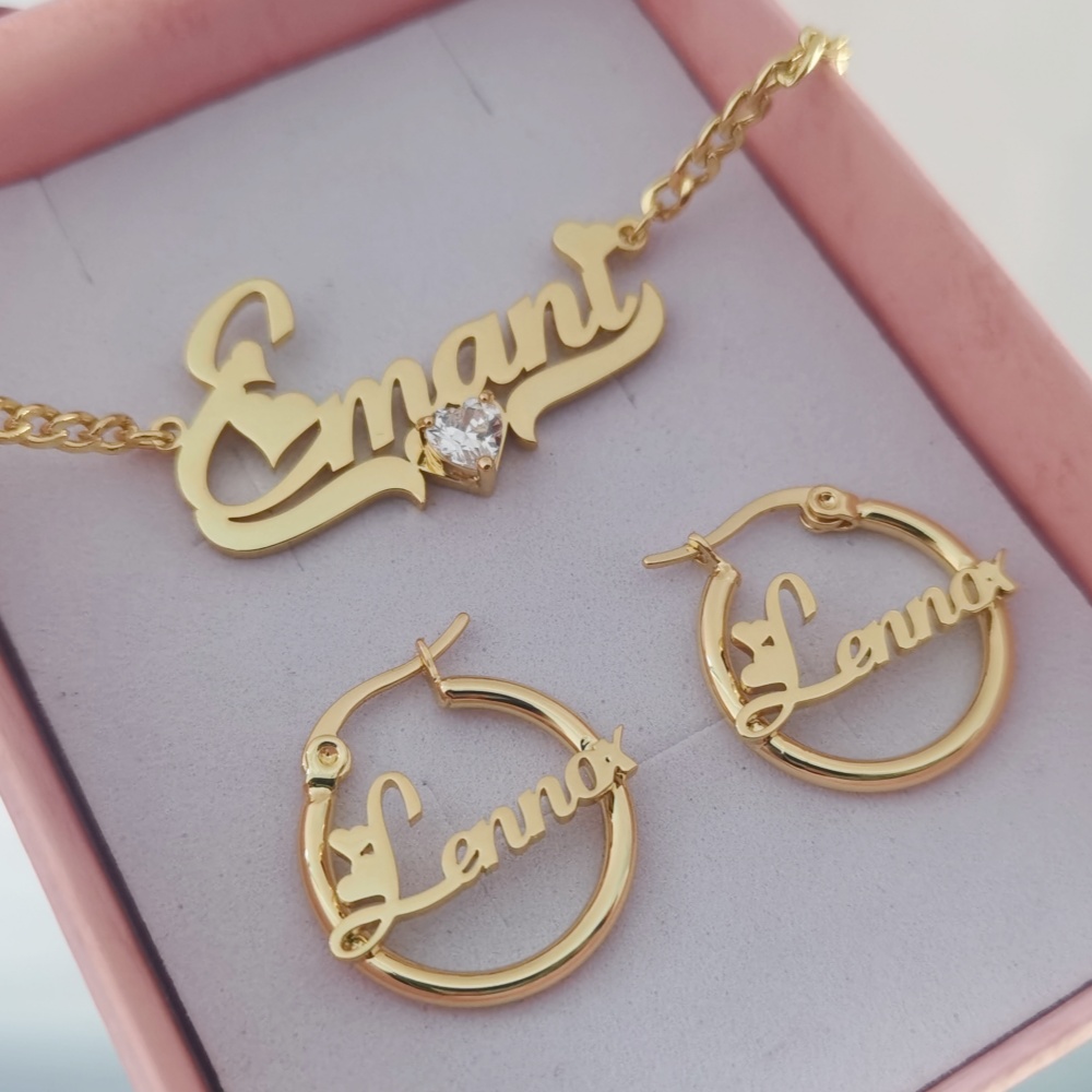 LeeChee kalp zirkon özel adı m - Name Necklace Custom incelemesi ve fiyatı