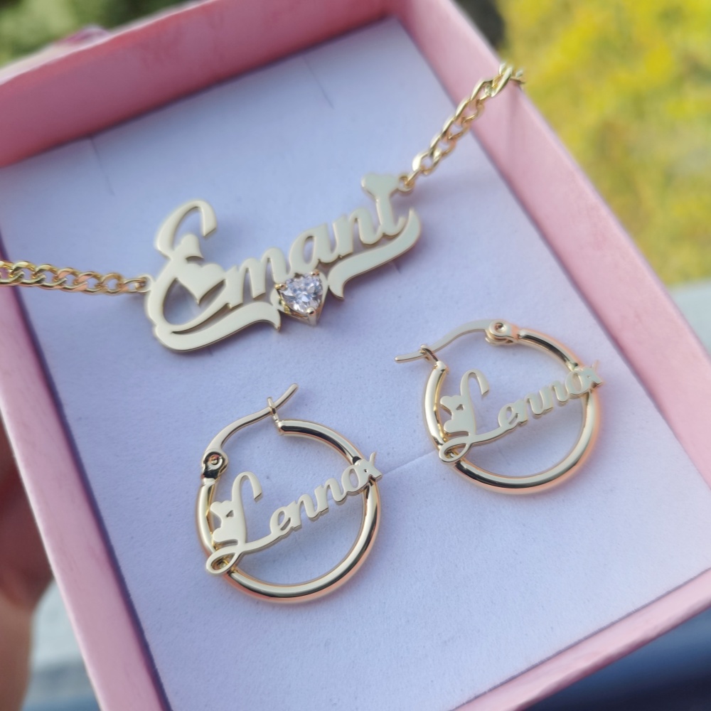 LeeChee kalp zirkon özel adı m - Name Necklace Custom incelemesi ve fiyatı